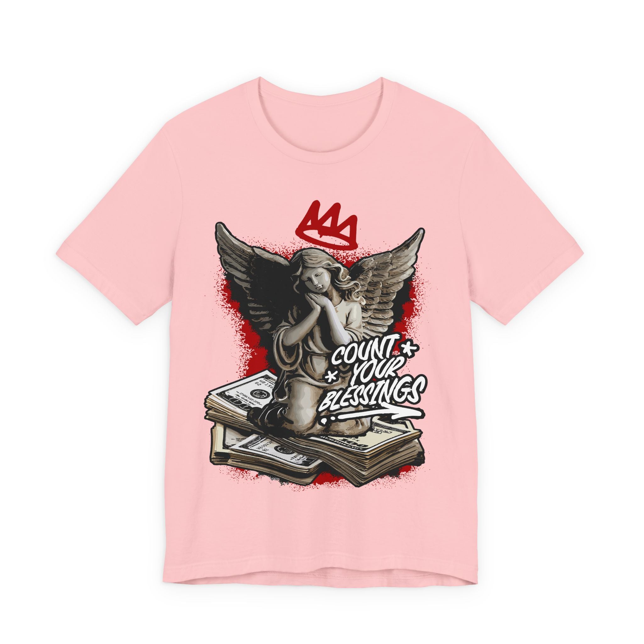 Count Your Blessings T‑Shirt — Angel Statue Graphic Tee