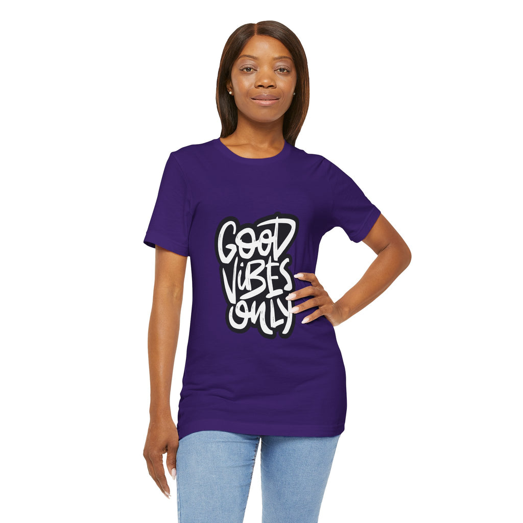 Good Vibes Only T-Shirt — Handlettered Positive Message Tee