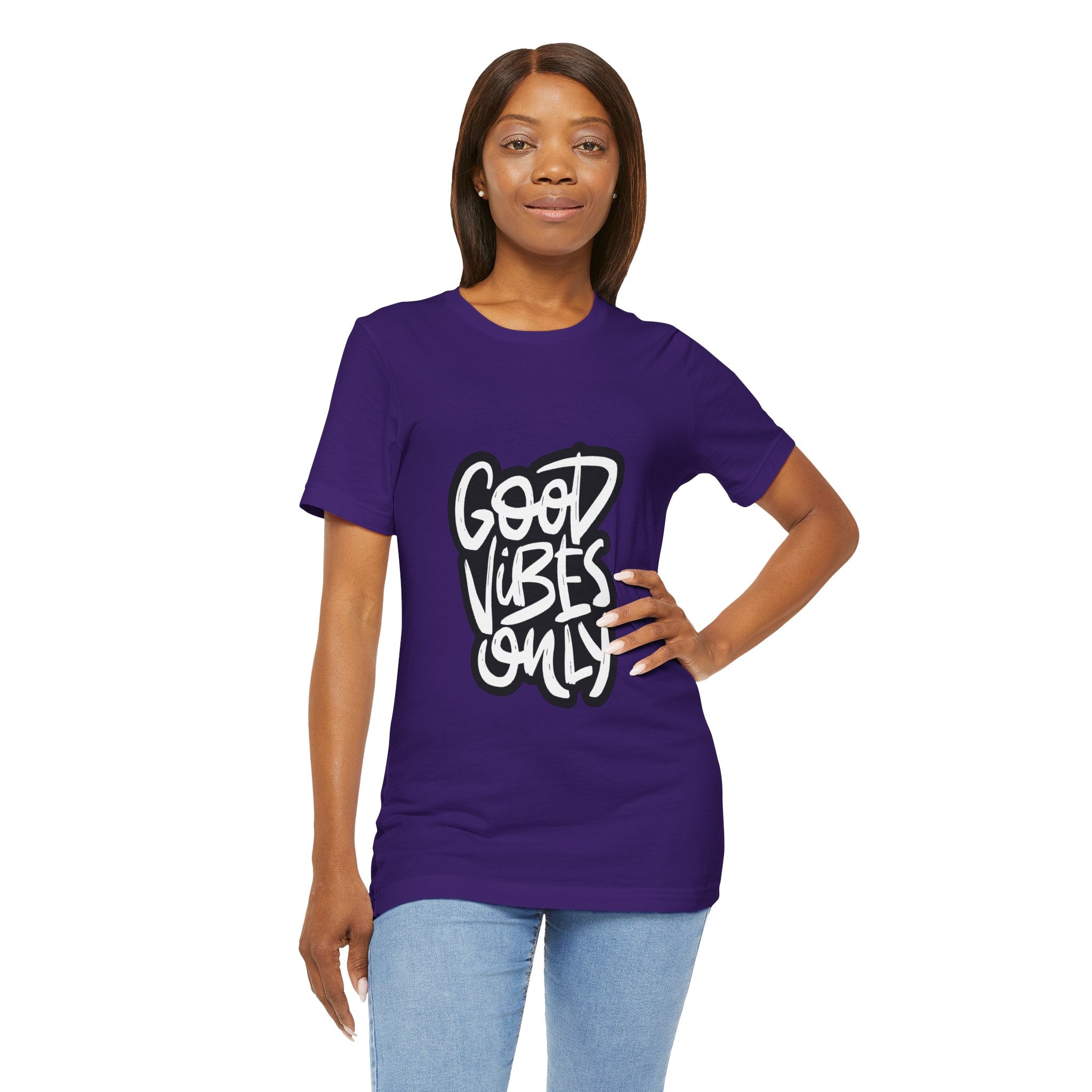Good Vibes Only T-Shirt — Handlettered Positive Message Tee