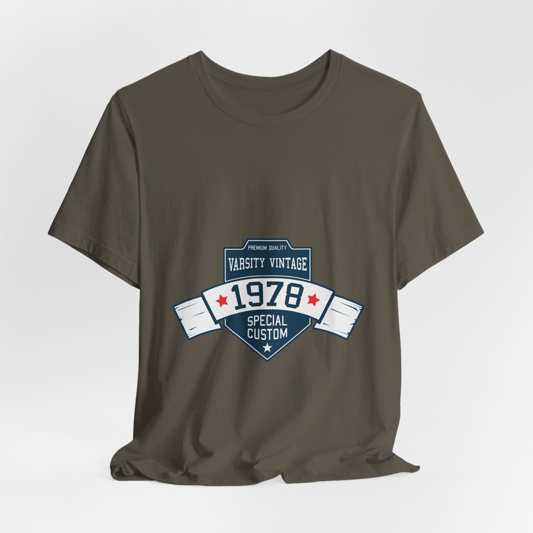1978 Varsity Vintage Tee — Retro Custom Year Birthday Shirt