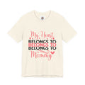 Mommy Valentine T-Shirt – "My Heart Belongs to Mommy" Pink & Black Kid Tee
