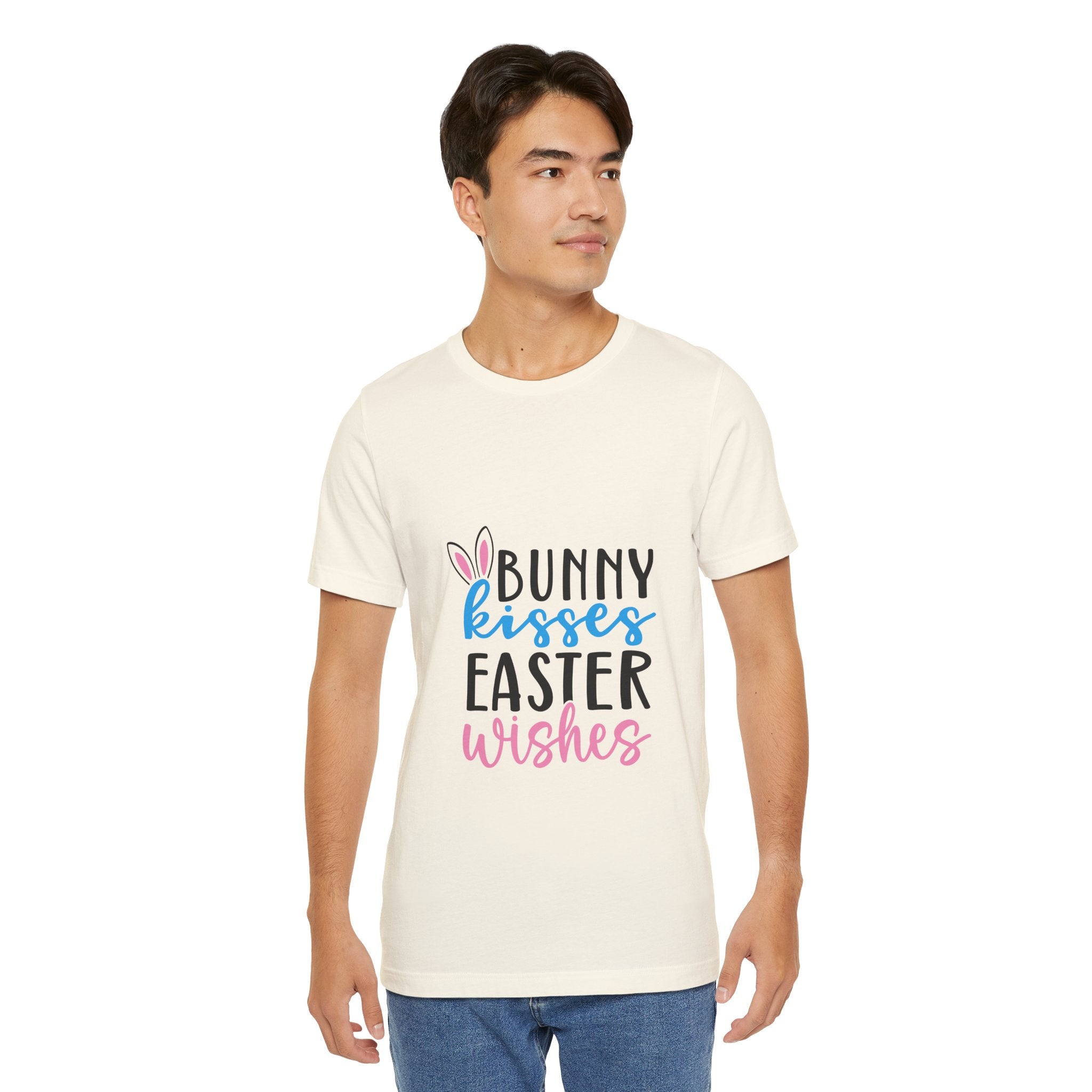 Easter Tee — "Bunny Kisses, Easter Wishes" Graphic Shirt