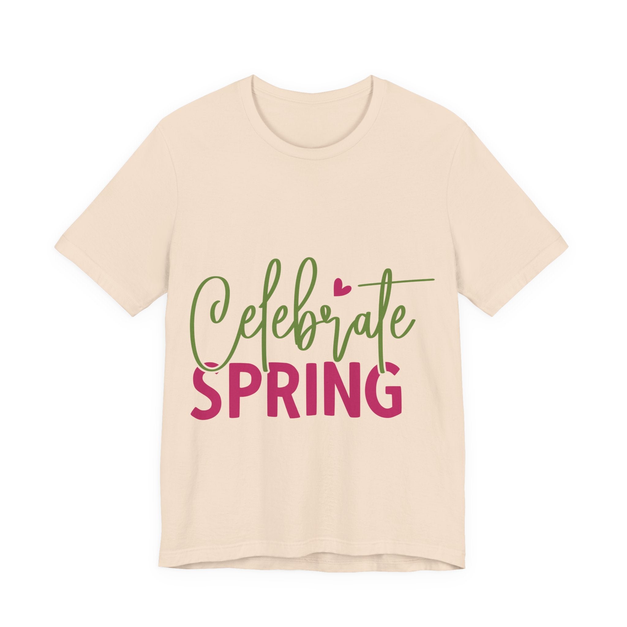 Celebrate Spring T‑Shirt — Women's Floral Script Spring Tee