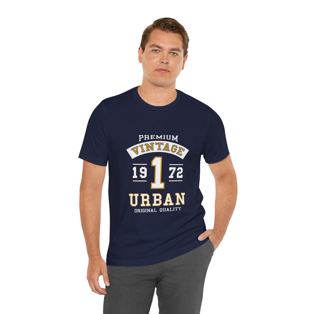 Vintage 1972 Urban Tee — Premium Retro Number 1 Graphic T-Shirt