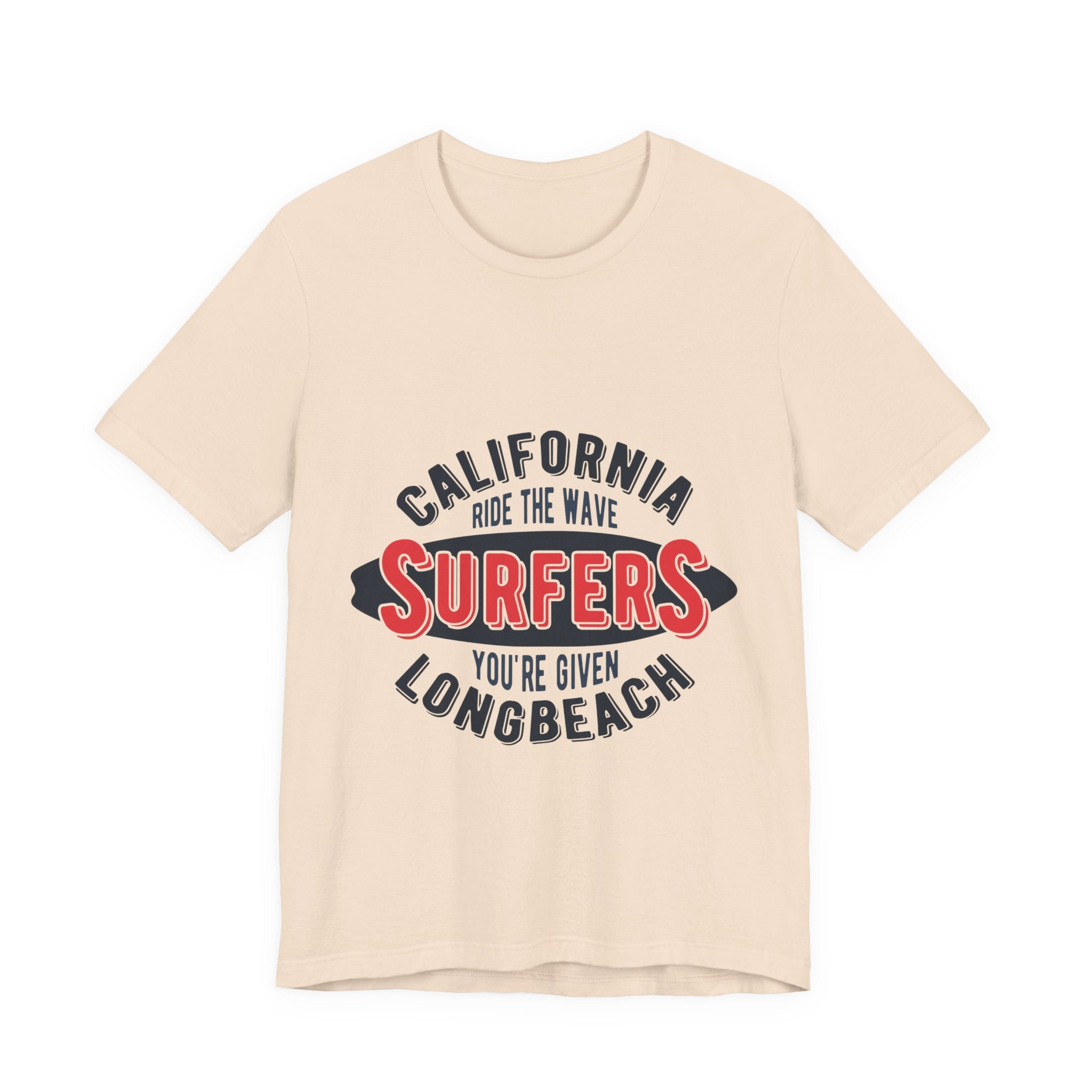 California Surfers Long Beach Tee — "Ride the Wave" Short Sleeve Shirt