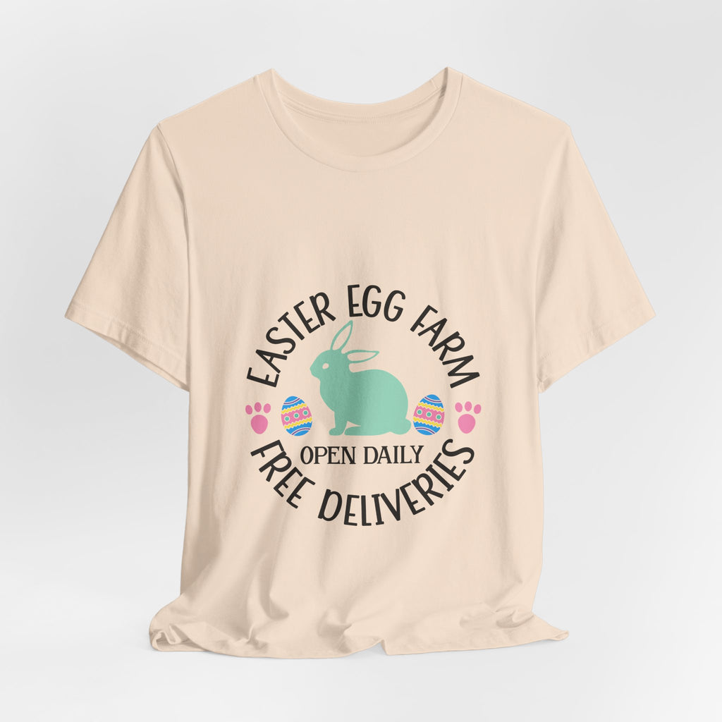 Easter Egg Farm T-Shirt – "Free Deliveries" Bunny Tee