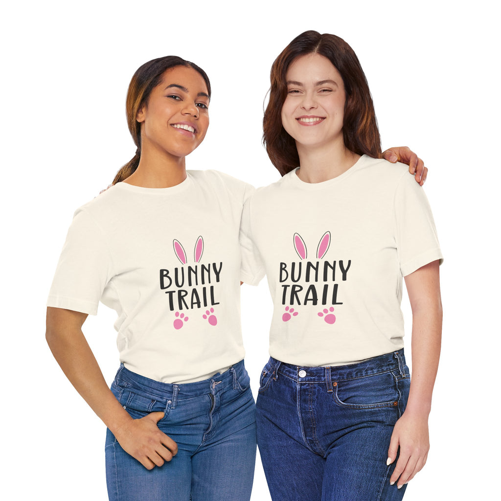 Bunny Trail T‑Shirt — Cute Easter Bunny Ears & Paws Tee