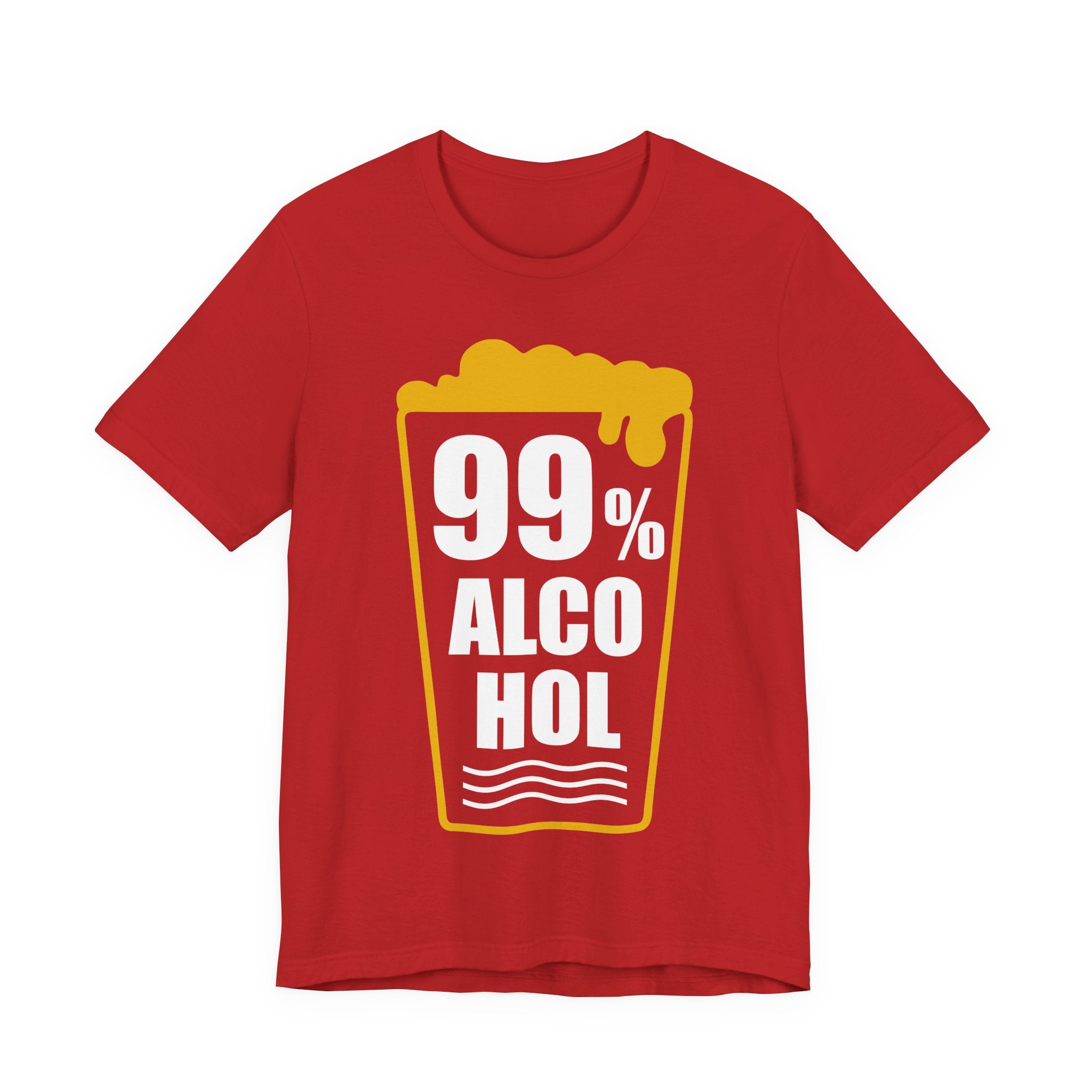 99% Alcohol Beer Glass Graphic Tee