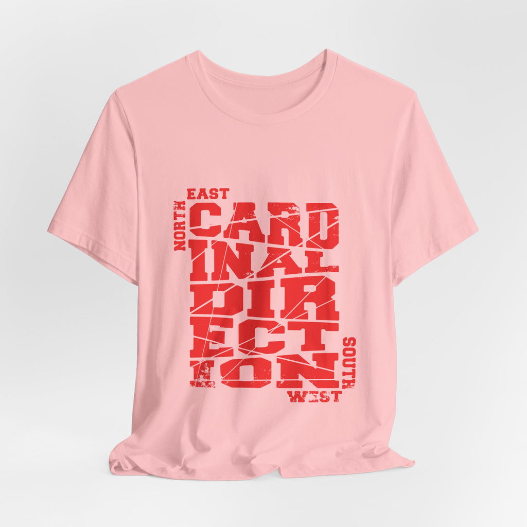 Cardinal Direction Tee — Compass Typography T‑Shirt (North East South West)