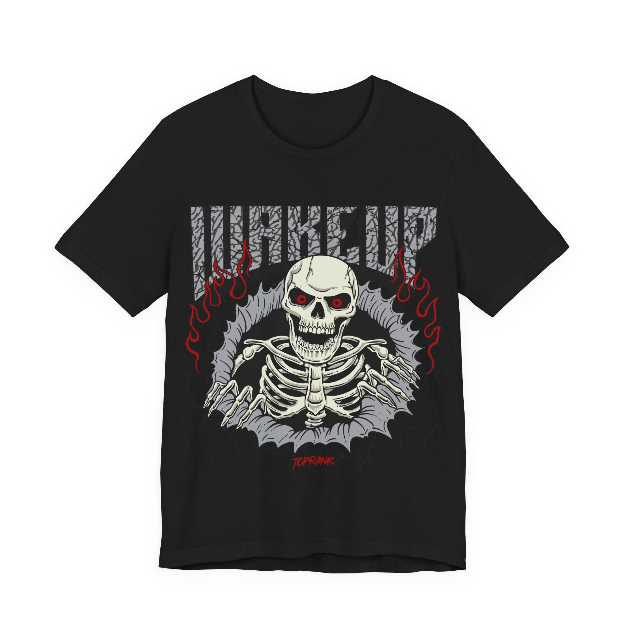 Wake Up Skeleton Tee — Skull Graphic Horror Rock T-Shirt