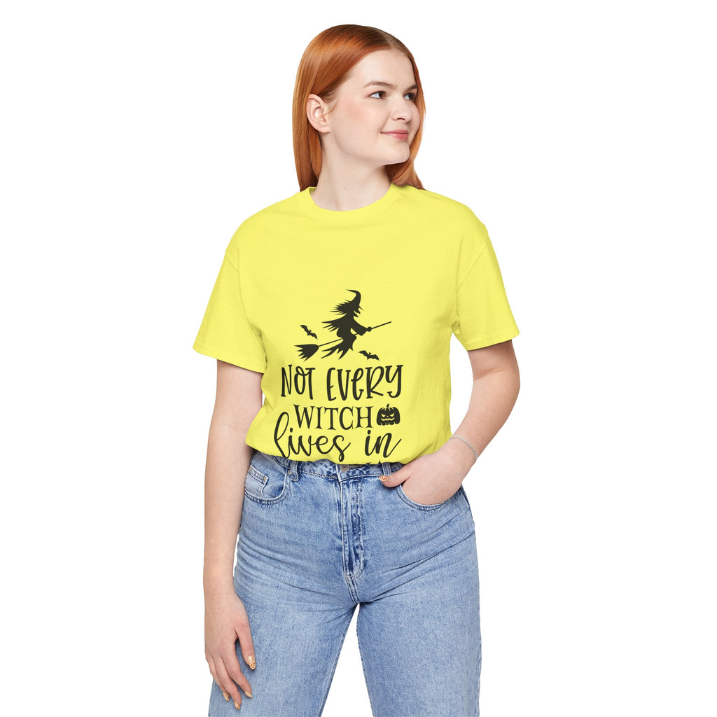 Witch T-Shirt "Not Every Witch Lives in Salem" – Halloween Witchy Graphic Tee