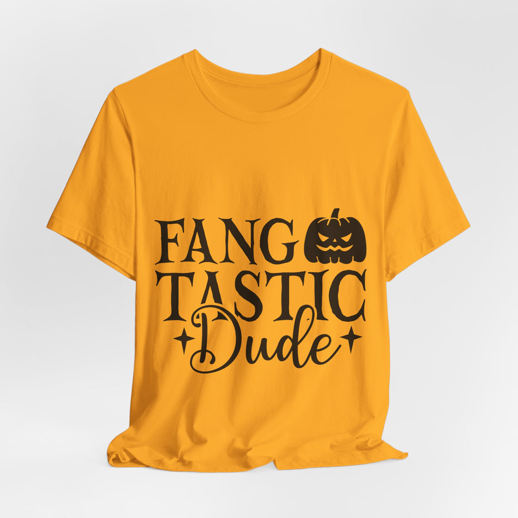 Fangtastic Dude Halloween Tee — Funny Pumpkin Vampire Graphic T-Shirt
