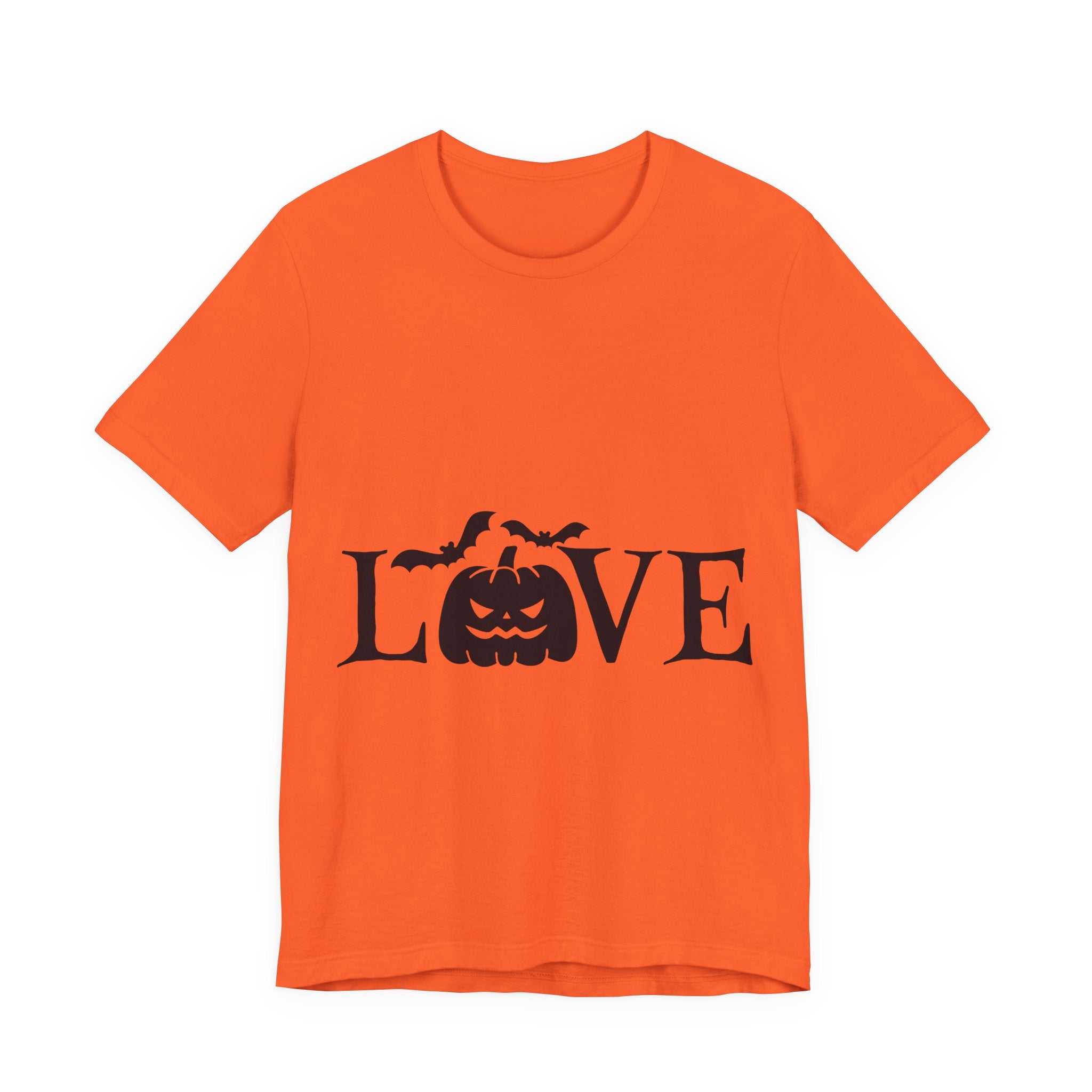 Halloween Love T-Shirt - Jack-o'-Lantern & Bats Graphic Tee