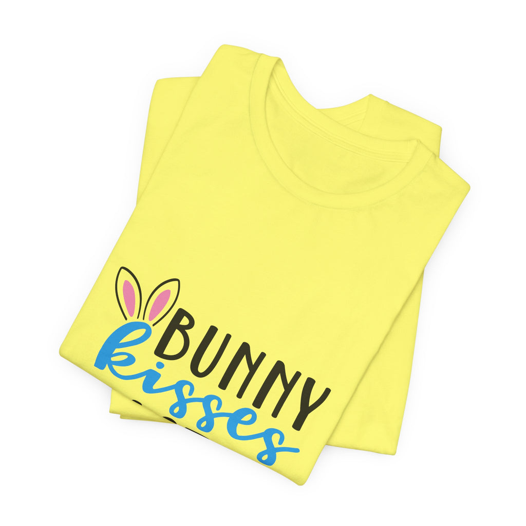 Easter Tee — "Bunny Kisses, Easter Wishes" Graphic Shirt