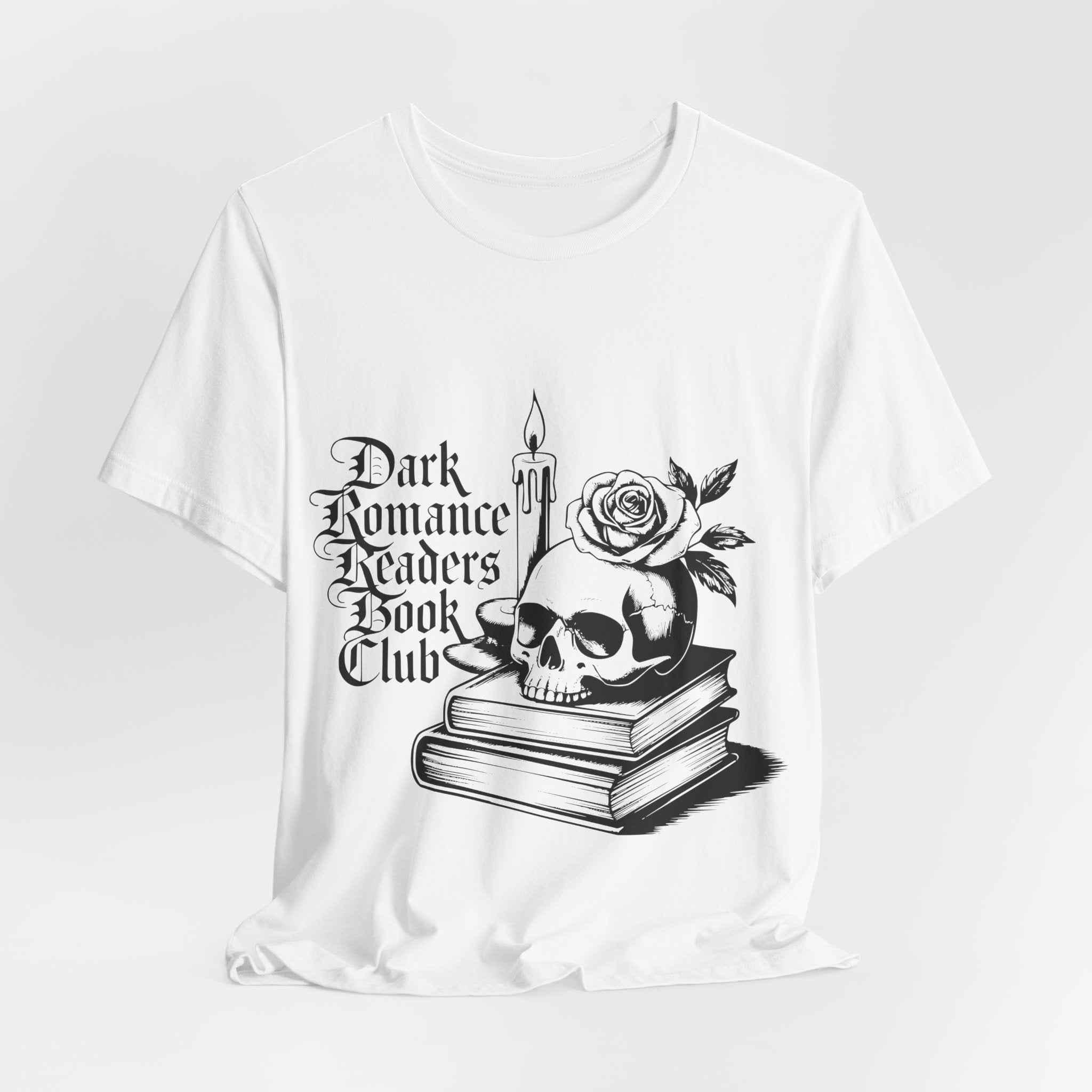 Dark Romance Readers Book Club Tee — Gothic Skull & Rose Booklover Shirt
