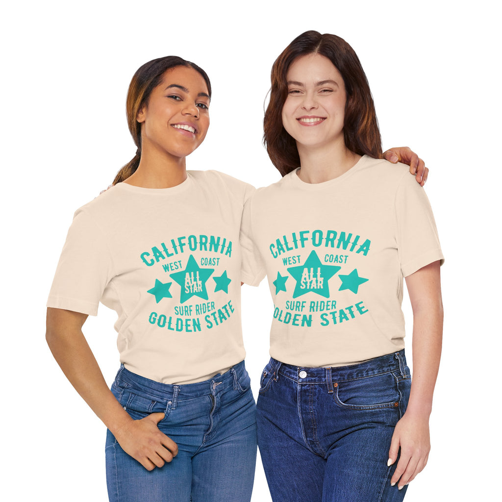 California Golden State Surf Rider Tee — West Coast All Star Graphic T-Shirt