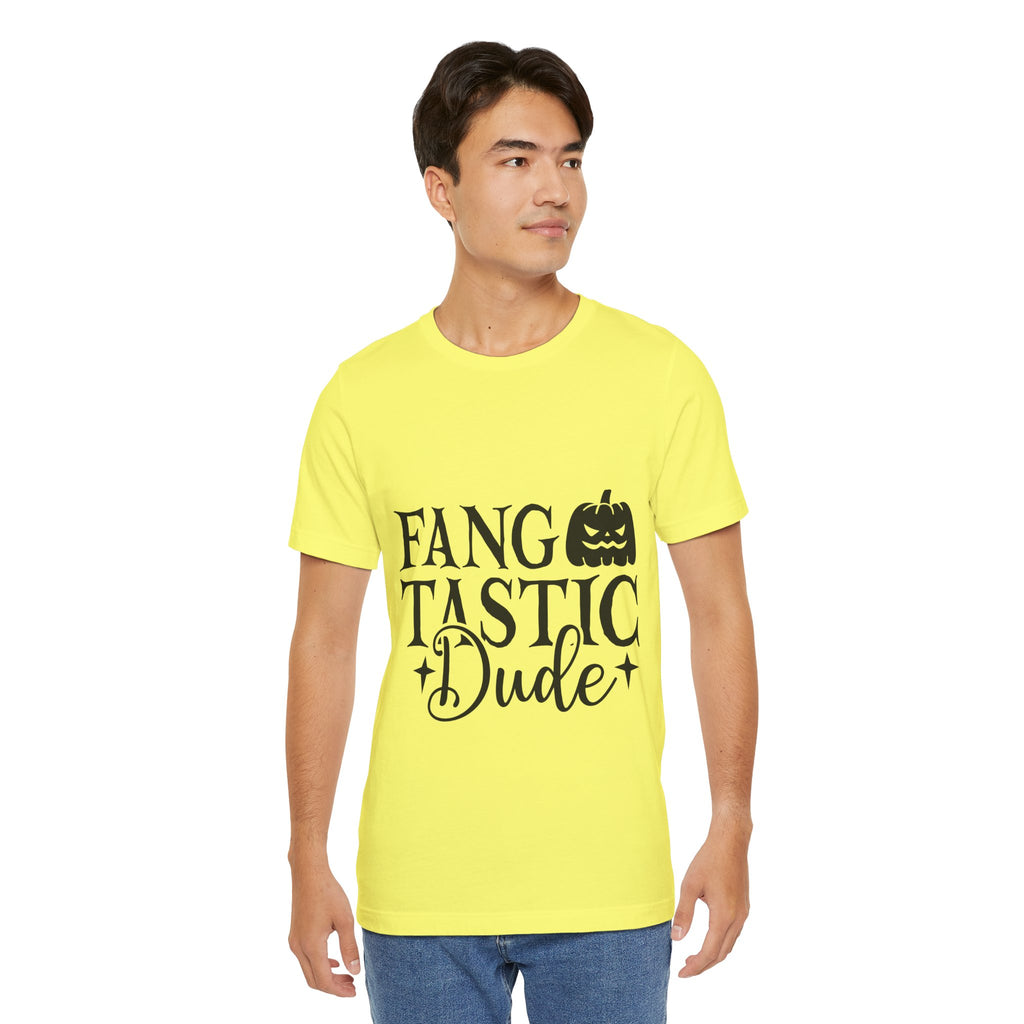 Fangtastic Dude Halloween Tee — Funny Pumpkin Vampire Graphic T-Shirt