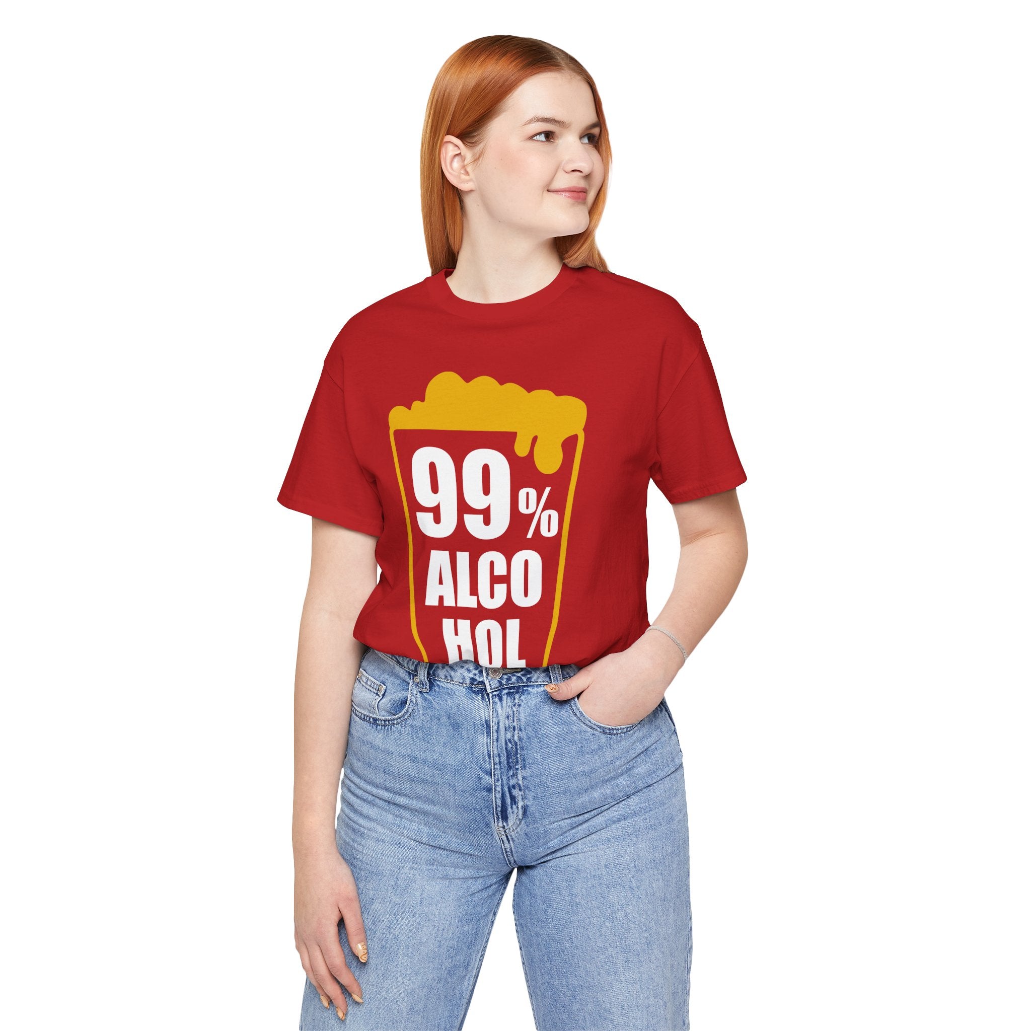 99% Alcohol Beer Glass Graphic Tee