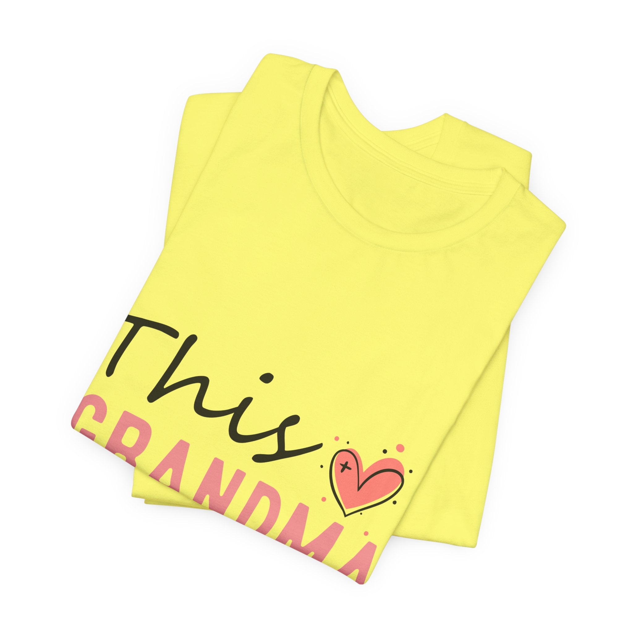 Grandma Heart On Her Sleeve T-Shirt — "This Grandma Wears Her Heart On Her Sleeve" Mother's Day Gift