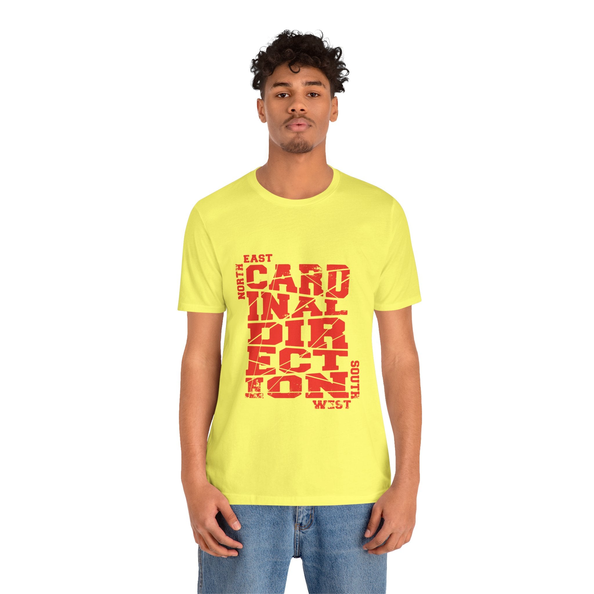 Cardinal Direction Tee — Compass Typography T‑Shirt (North East South West)