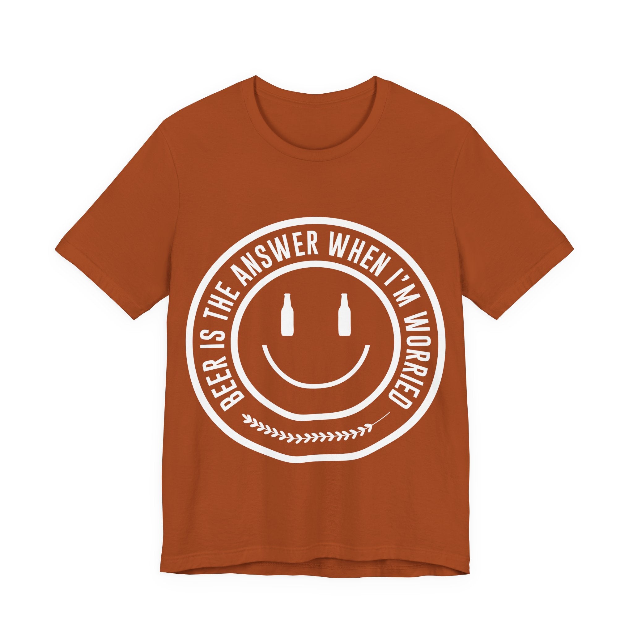 Beer Is The Answer T-Shirt — Funny Smiley Beer Graphic Tee