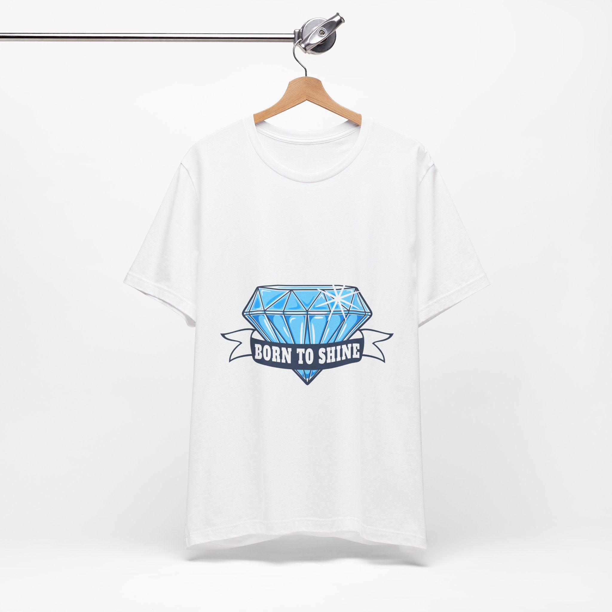 Born to Shine Diamond Graphic Tee — Inspirational Casual T‑Shirt