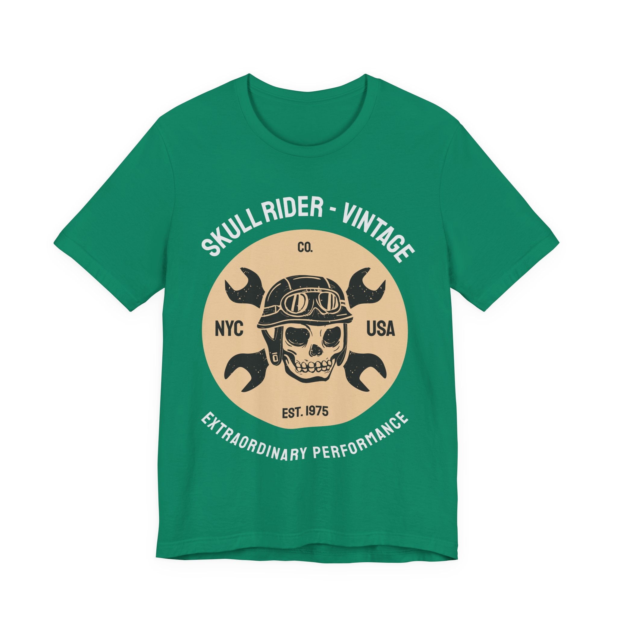 Skull Rider Vintage Motorcycle Tee — "Skull Rider" Graphic Shirt