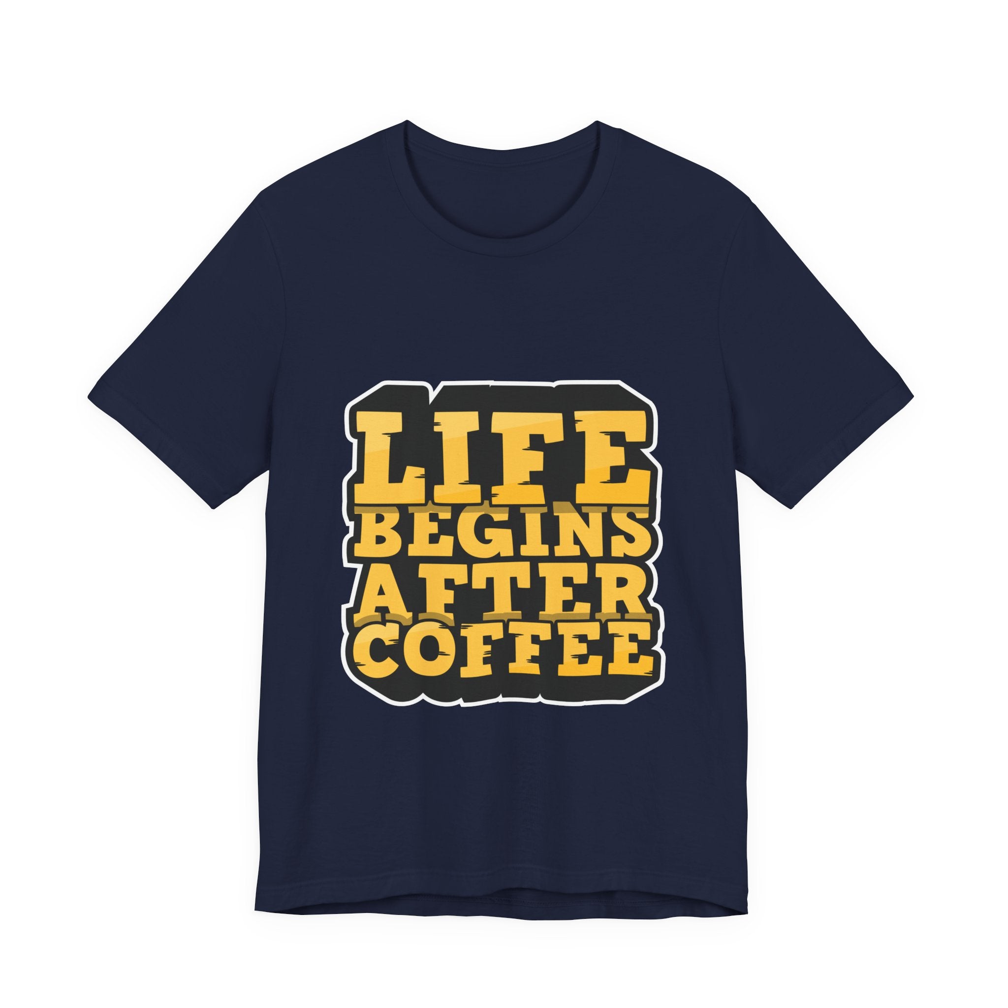 Coffee T-Shirt — "Life Begins After Coffee" Retro Graphic Tee
