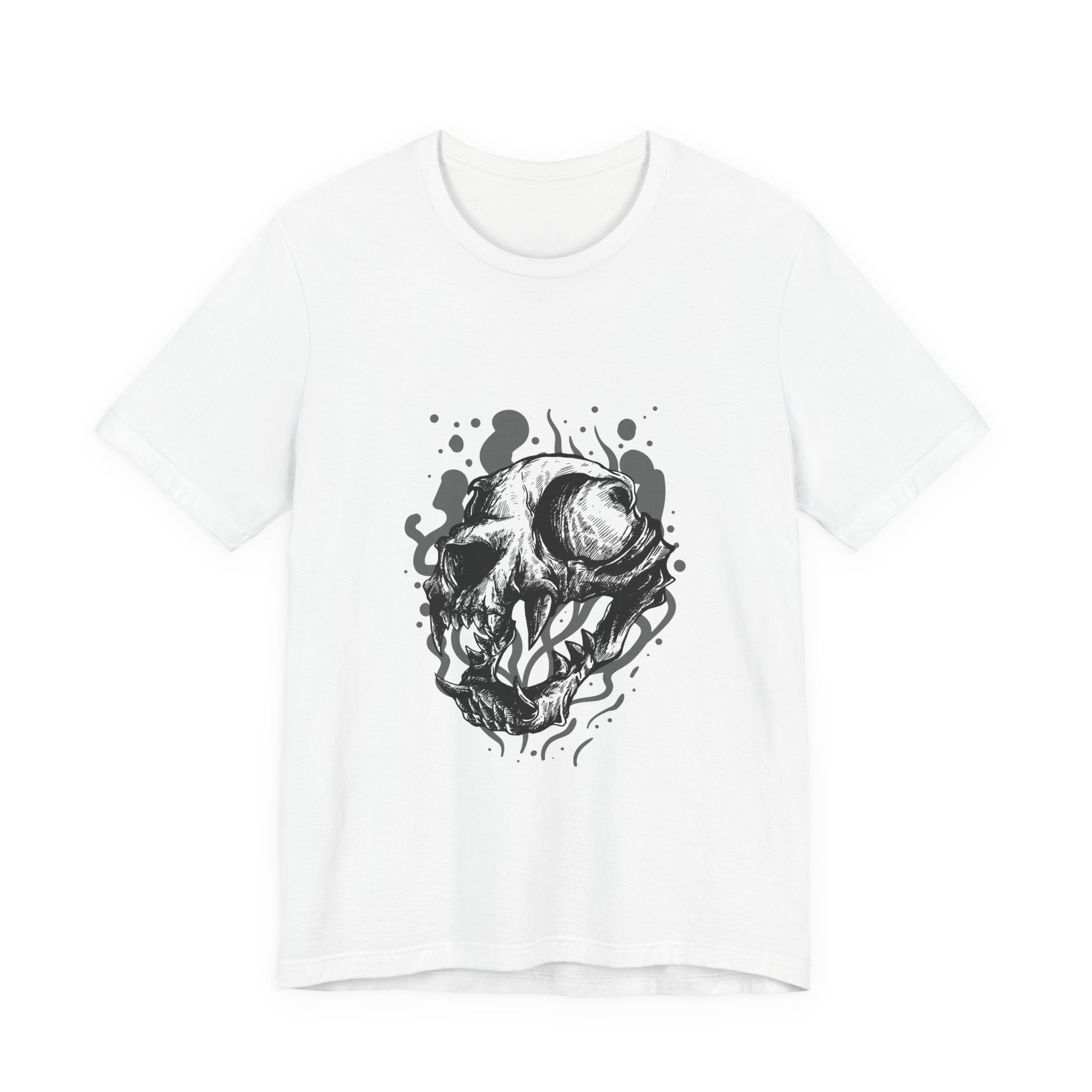 Skull Ink Graphic Tee — Monochrome Horror Skull T-Shirt