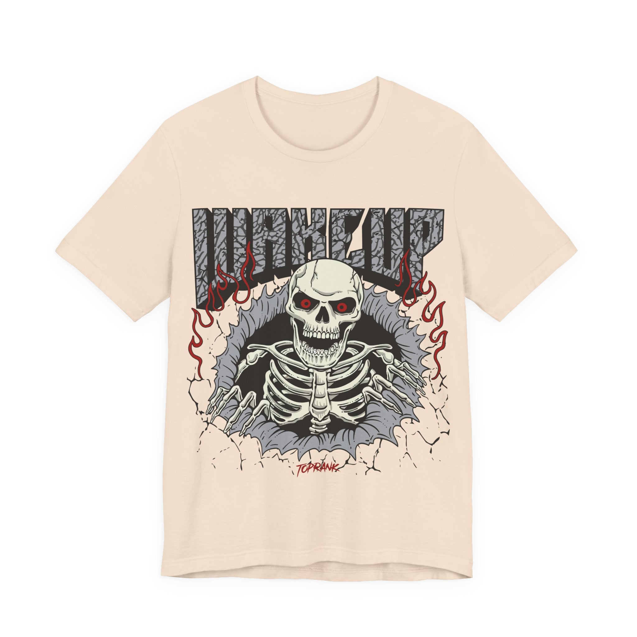 Wake Up Skeleton Tee — Skull Graphic Horror Rock T-Shirt