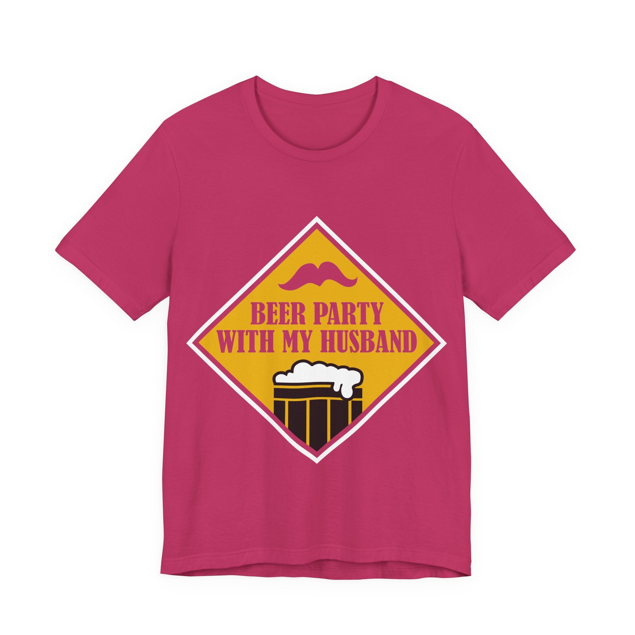 Beer Party With My Husband T-Shirt — Funny Couples Beer Tee