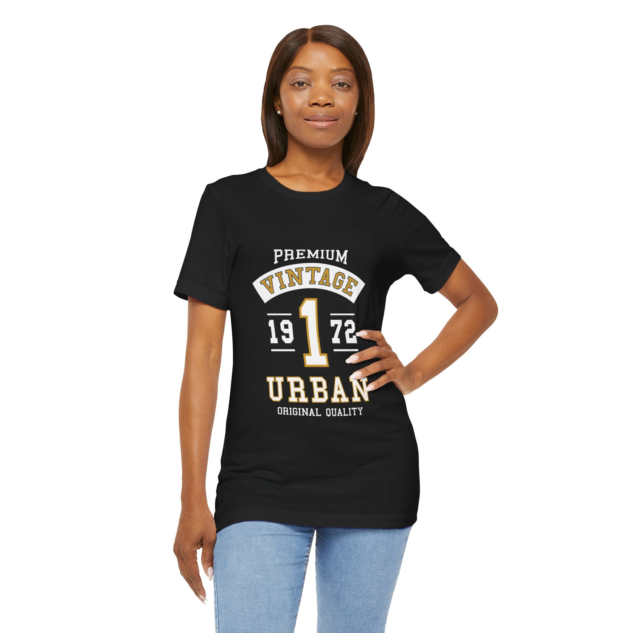Vintage 1972 Urban Tee — Premium Retro Number 1 Graphic T-Shirt