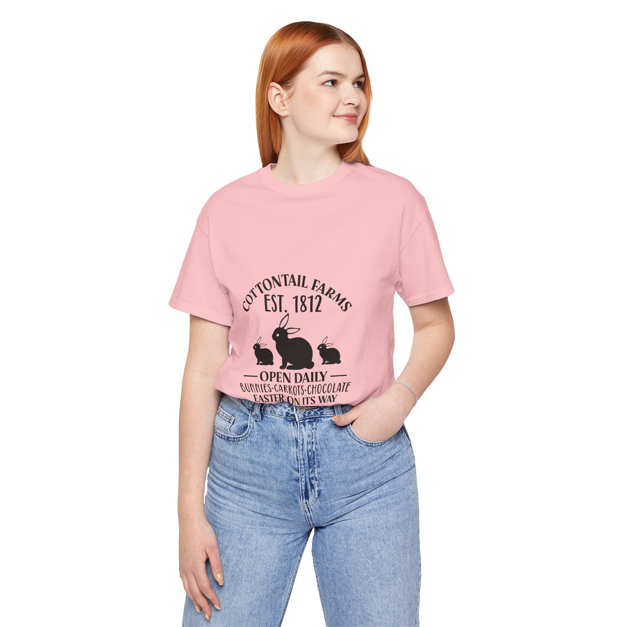 Easter Bunny Farm T-Shirt — "Cottontail Farms Est. 1812" Vintage Easter Tee
