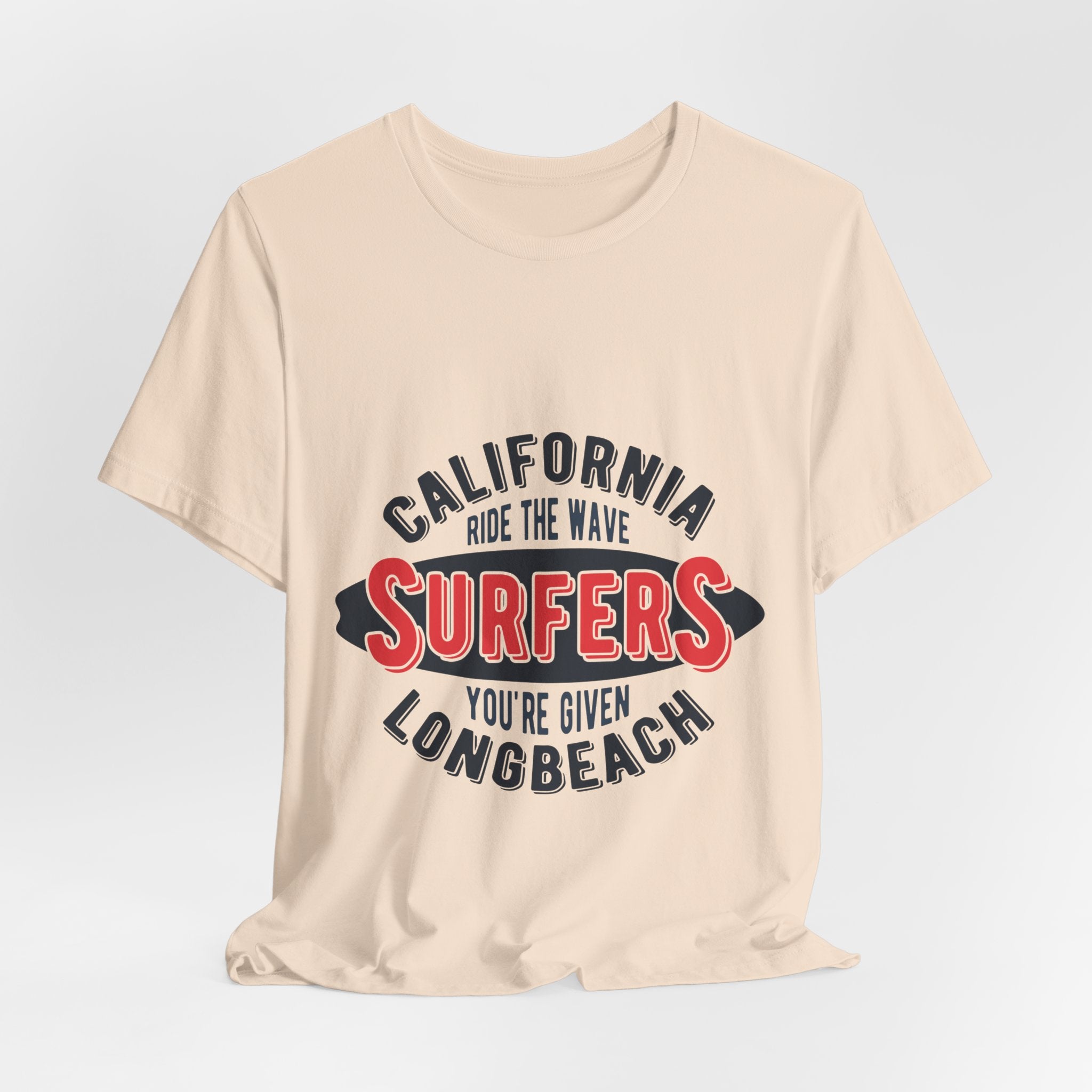 California Surfers Long Beach Tee — "Ride the Wave" Short Sleeve Shirt
