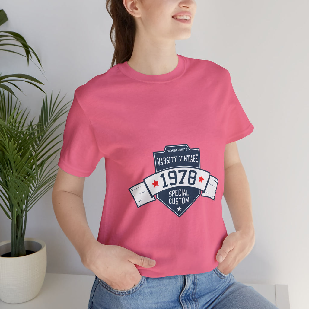 1978 Varsity Vintage Tee — Retro Custom Year Birthday Shirt