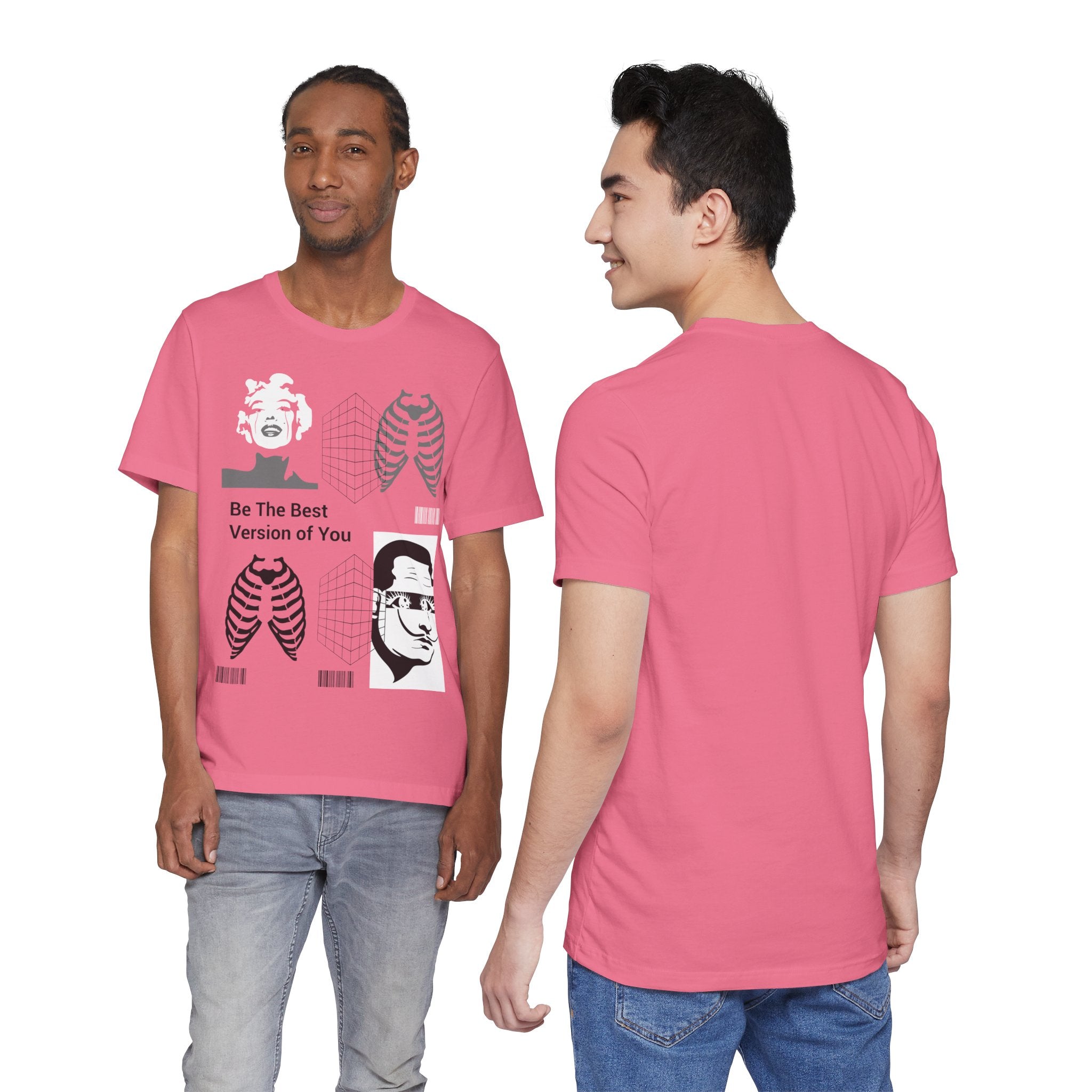 Motivational Graphic Tee — “Be The Best Version of You” Collage Shirt