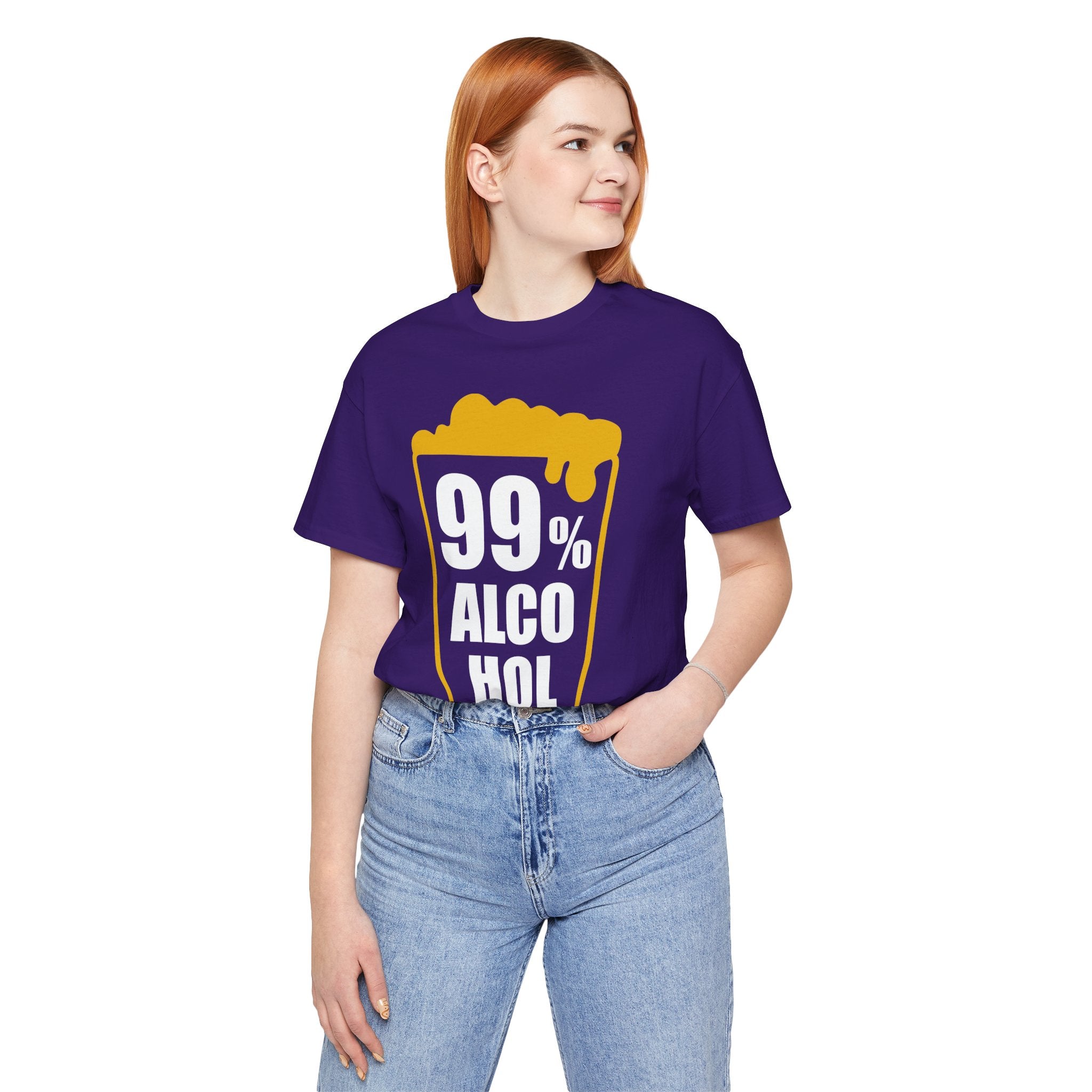 99% Alcohol Beer Glass Graphic Tee