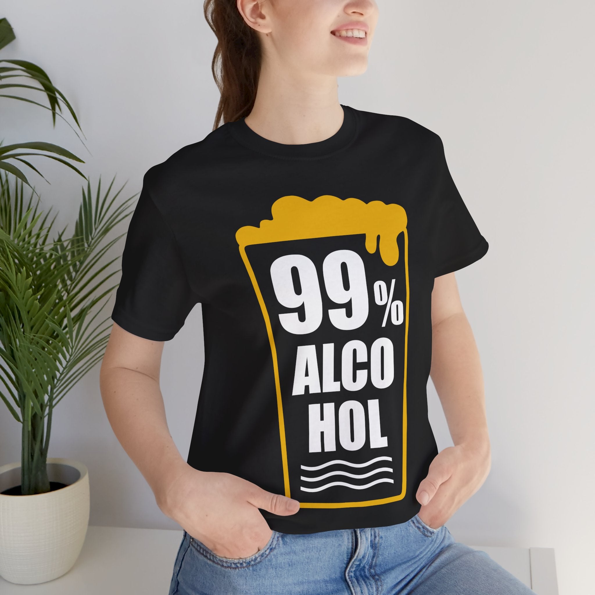99% Alcohol Beer Glass Graphic Tee