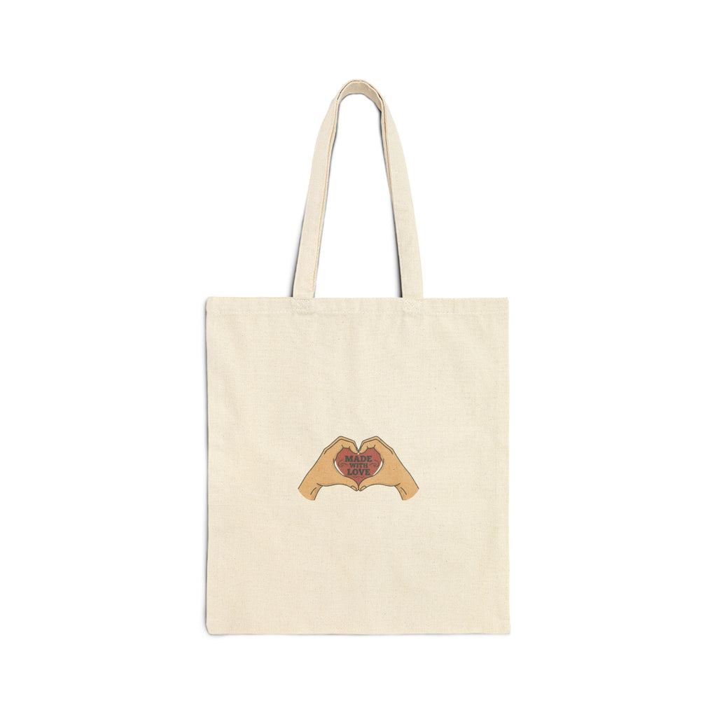 Canvas Tote Bag — Heart Hands Design Eco-Friendly Shopper