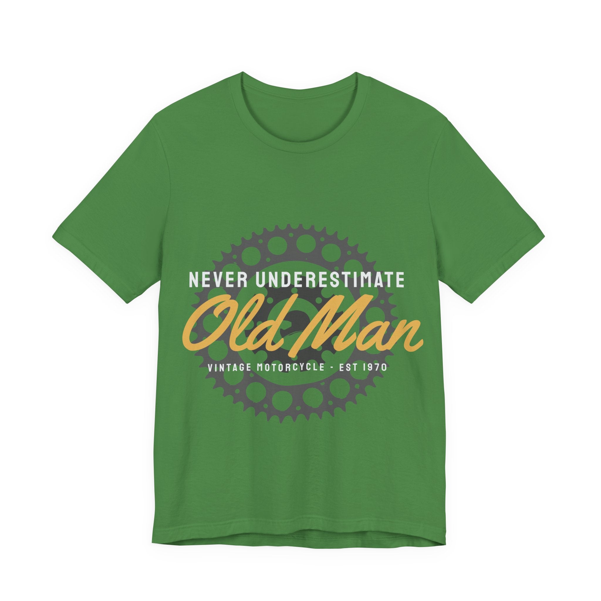 Never Underestimate Old Man Vintage Motorcycle Tee