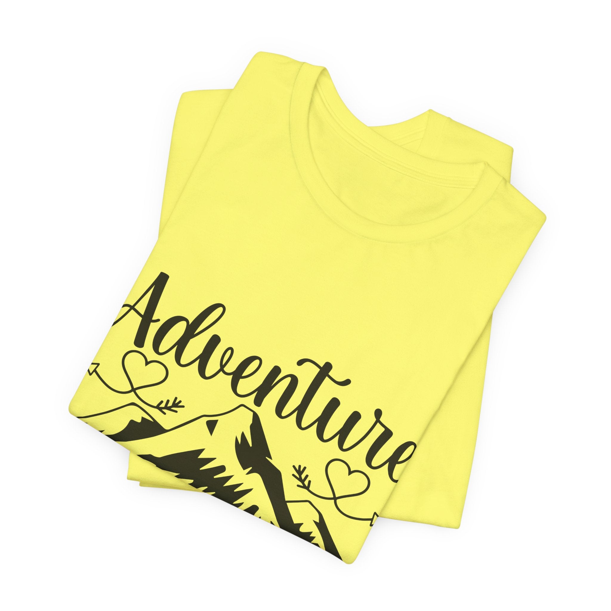 Adventure Begins Tee — Mountain Travel Graphic T-Shirt