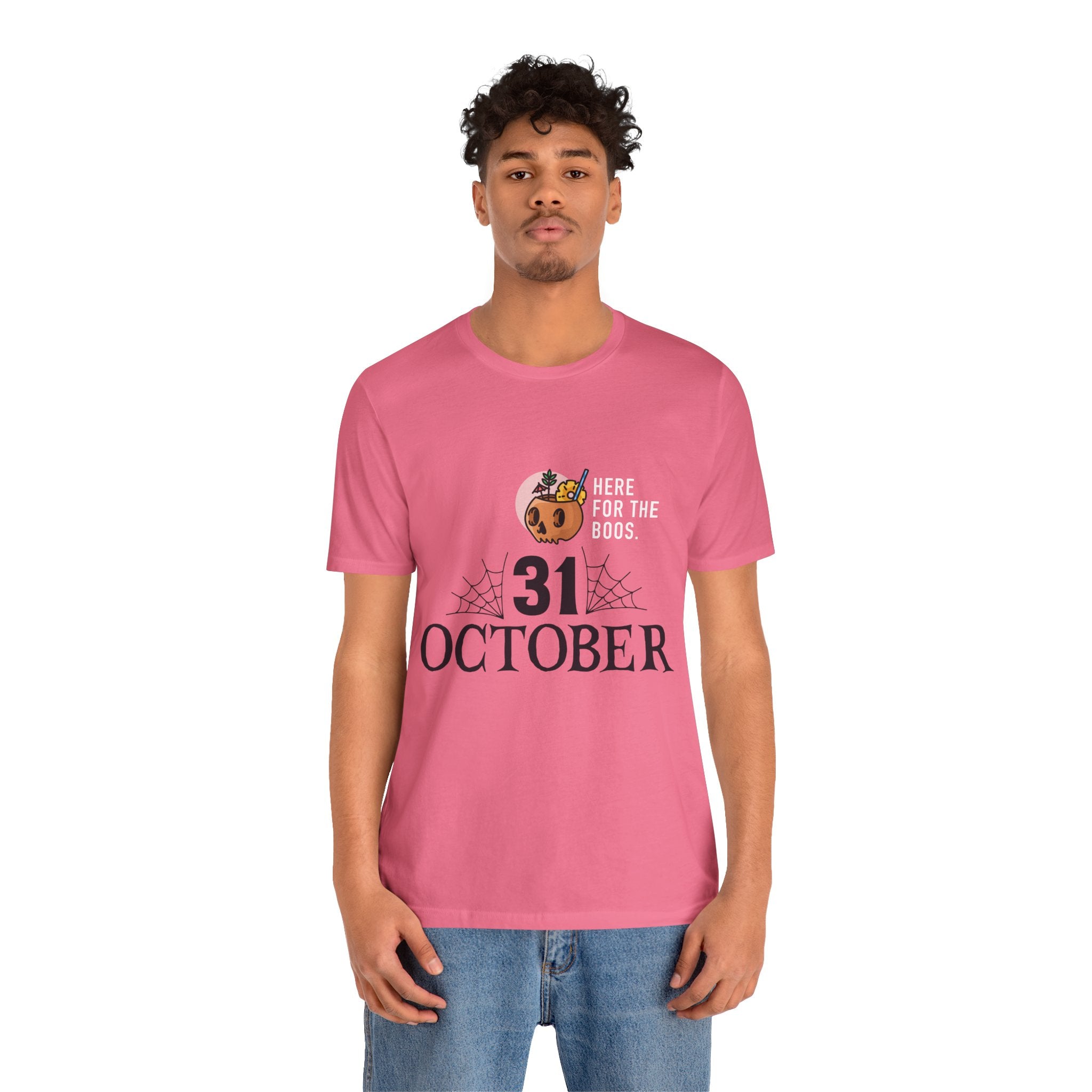 Halloween Tee — "Here for the Boos" 31 October Pumpkin Shirt