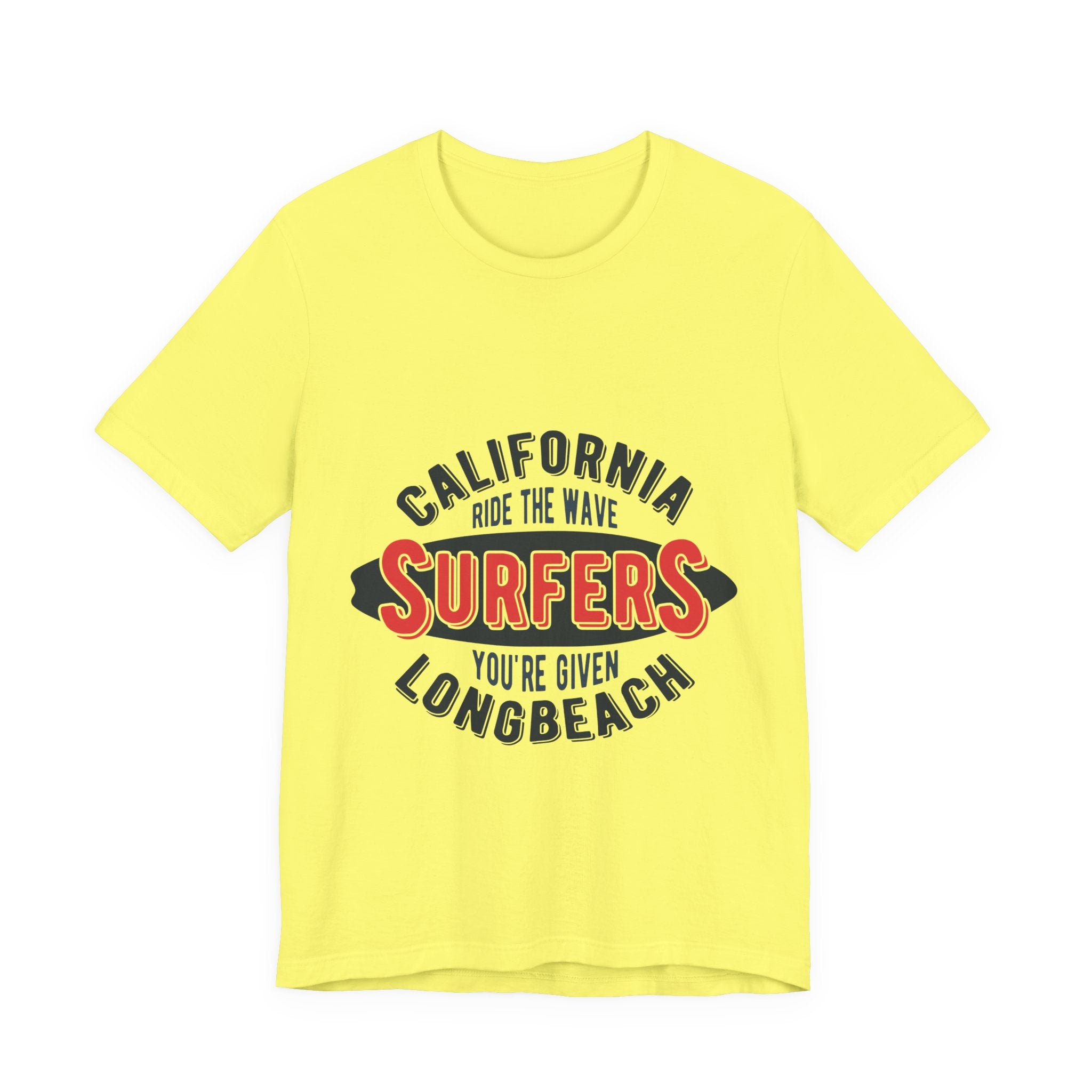 California Surfers Long Beach Tee — "Ride the Wave" Short Sleeve Shirt