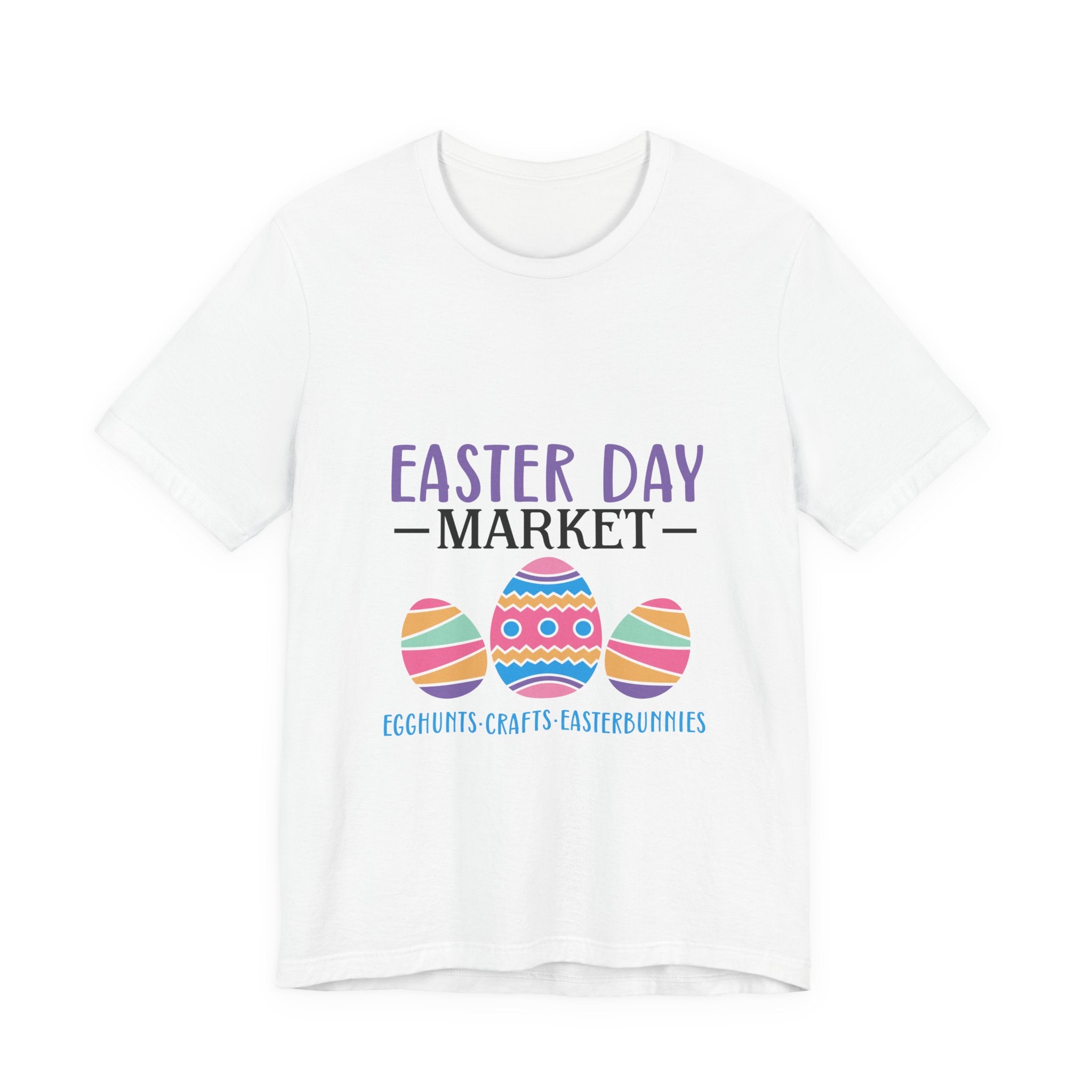 Easter Day Market T-Shirt — Colorful Easter Eggs & Crafts Tee