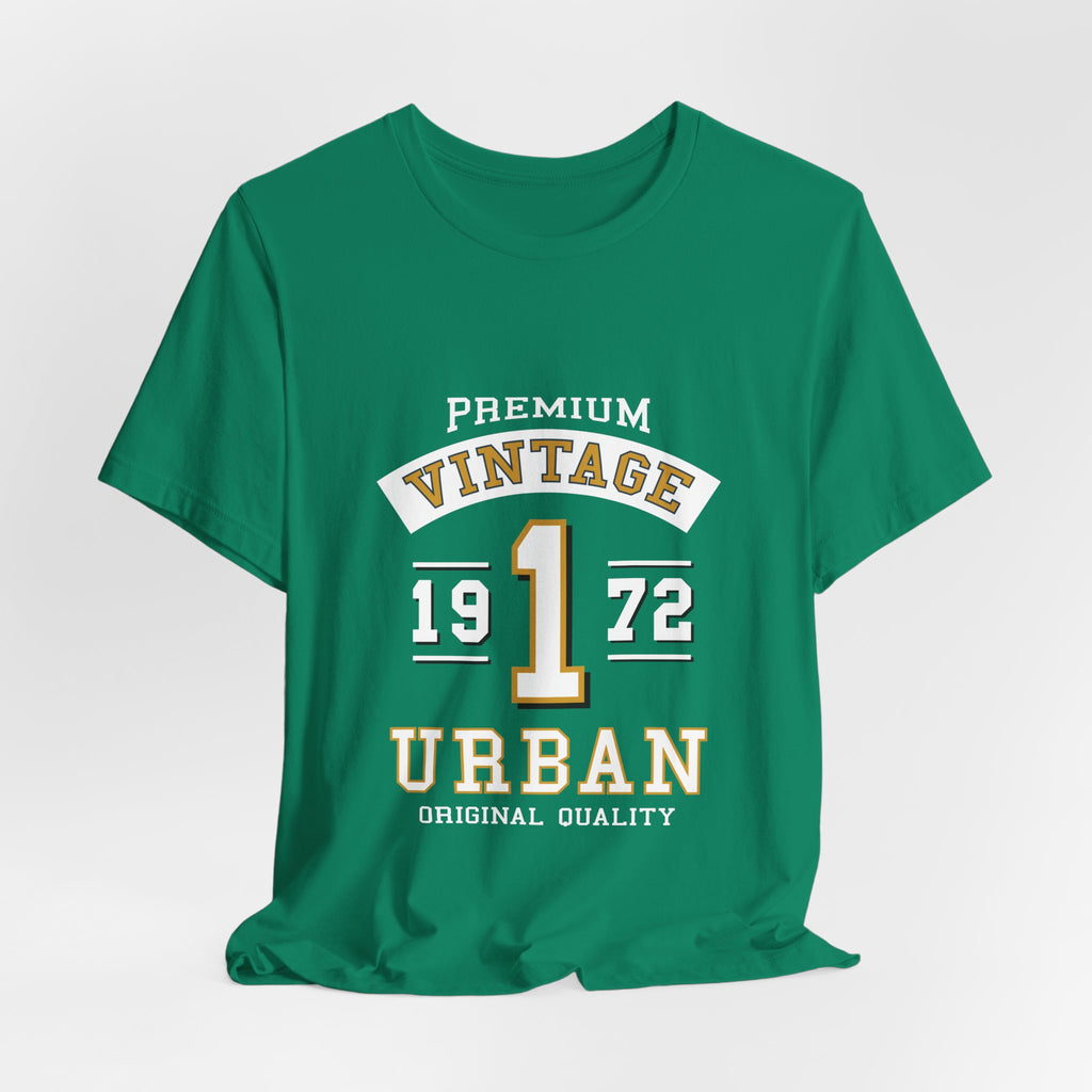 Vintage 1972 Urban Tee — Premium Retro Number 1 Graphic T-Shirt