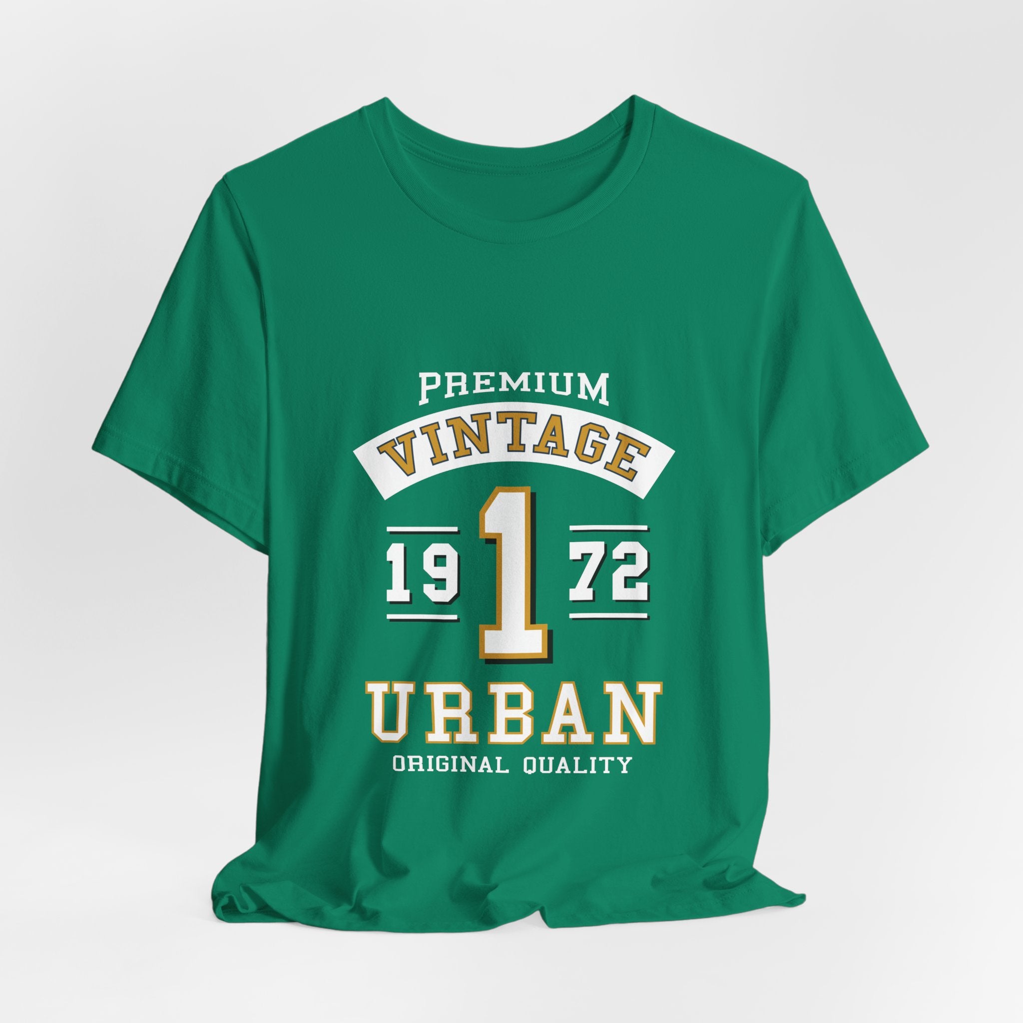 Vintage 1972 Urban Tee — Premium Retro Number 1 Graphic T-Shirt