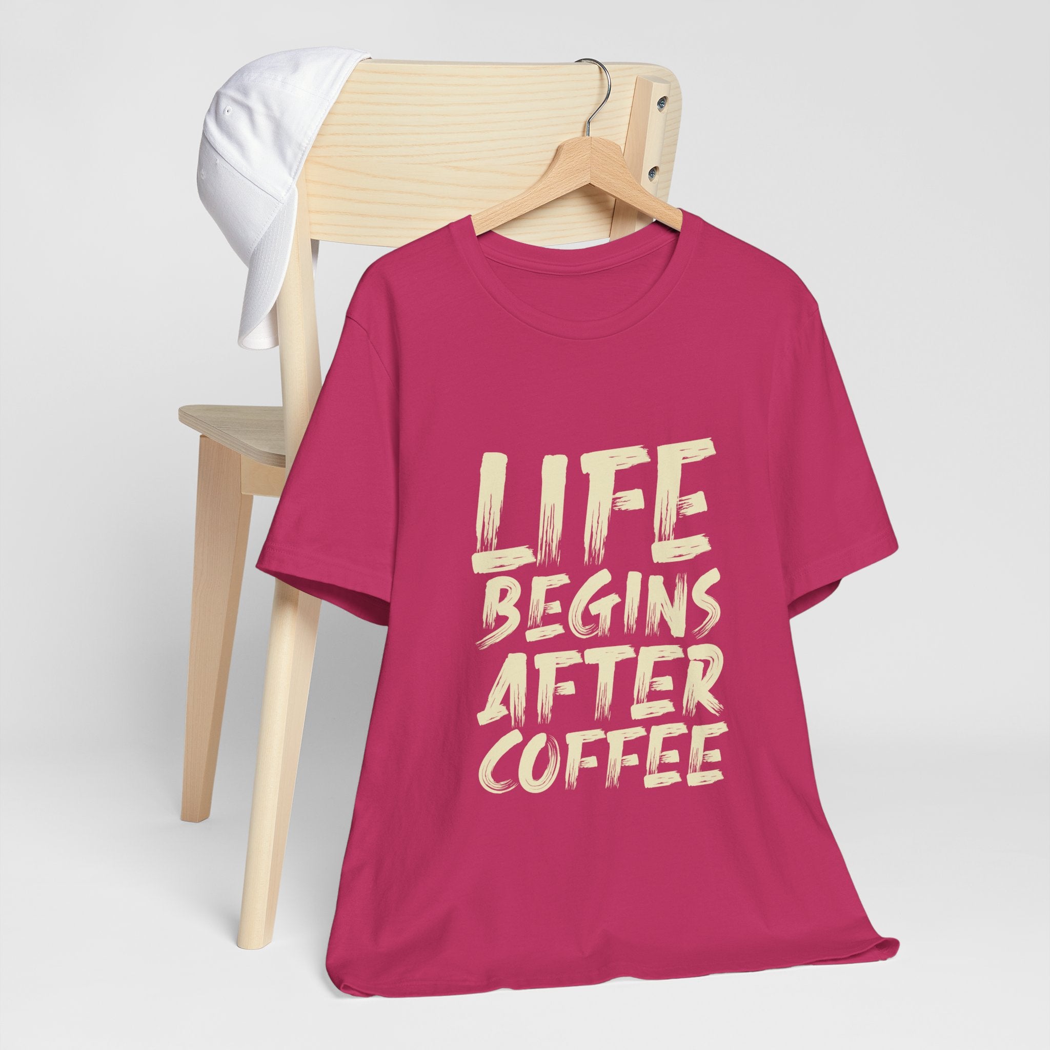 Coffee T-Shirt — "Life Begins After Coffee" Graphic Tee