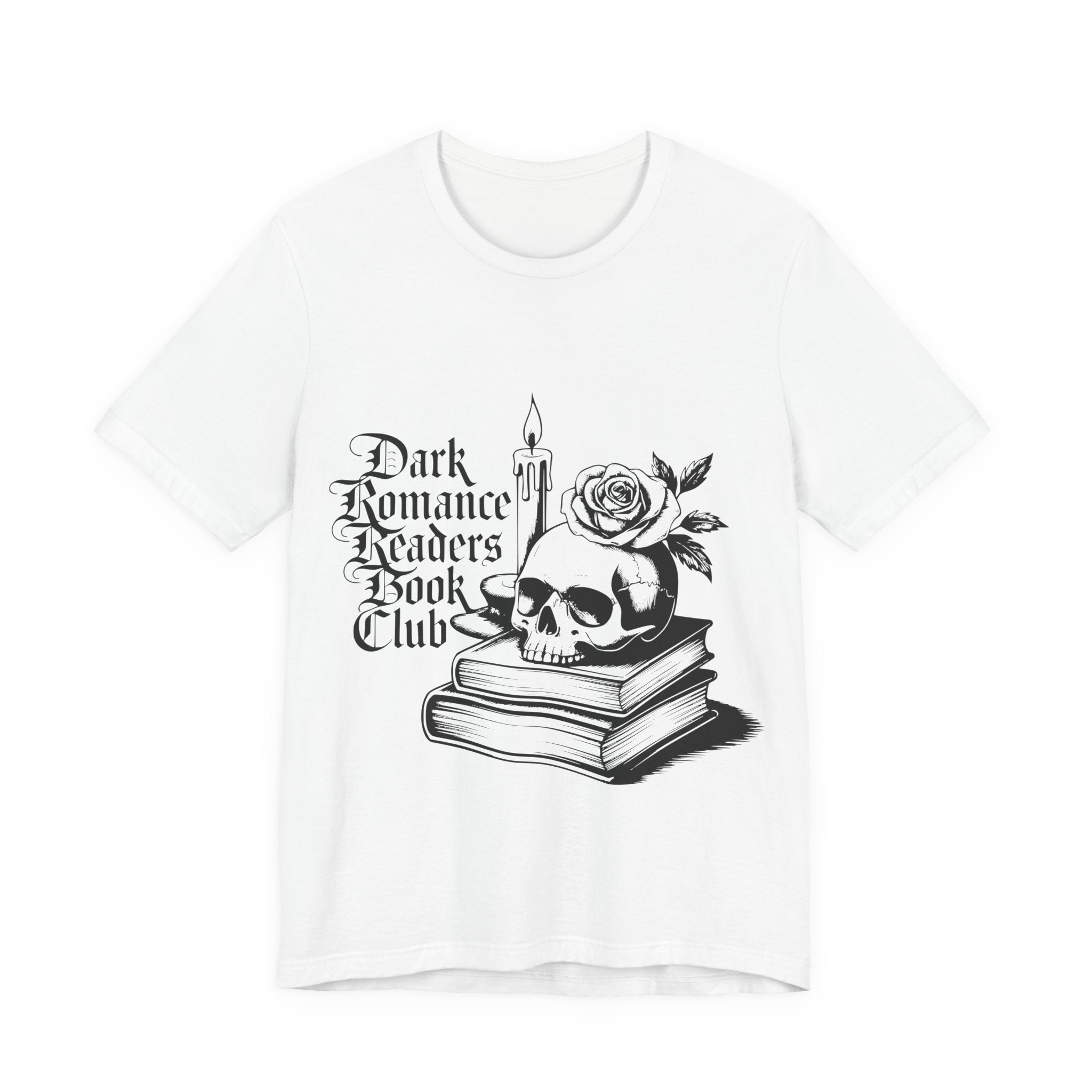 Dark Romance Readers Book Club Tee — Gothic Skull & Rose Booklover Shirt