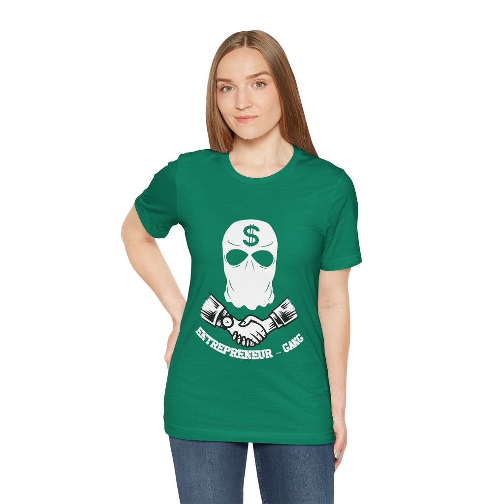 Entrepreneur Gang T-Shirt — Skull Mask Money Logo Tee