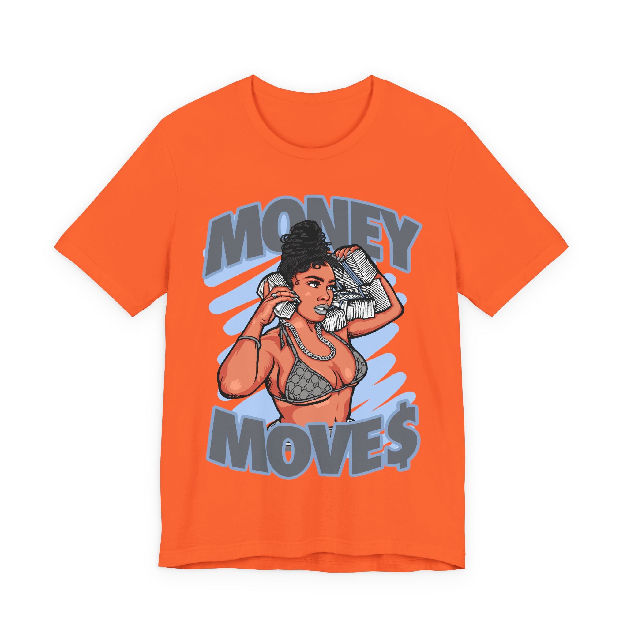 Money Moves T-Shirt — Graphic 'Money Move' Woman with Cash Tee